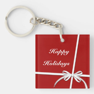 Happy Holidays Key Ring