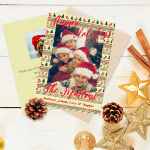 Happy Holidays - Knitted Pattern Holiday Card