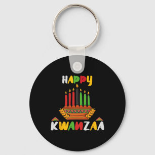 Happy Holidays Kwanzaa Hanukkah For Men Women Kids Key Ring