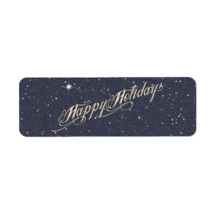 HAPPY HOLIDAYS - Label Return Address Label