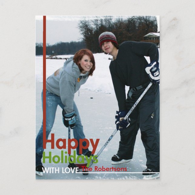 Happy Holidays Large Photo Card (Front)