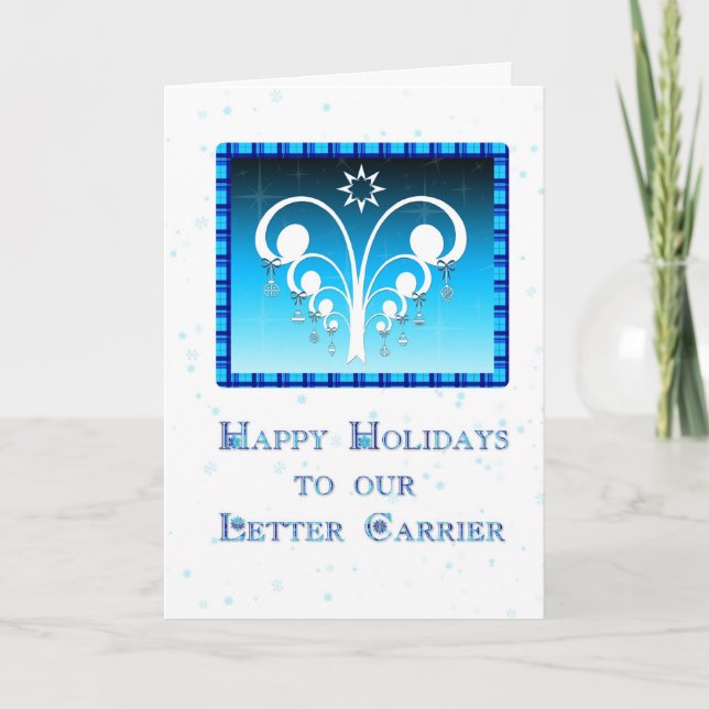 Happy Holidays Letter Carrier Holiday Card (Front)