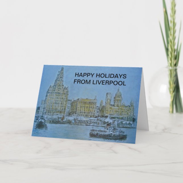 Happy Holidays Liverpool Cards by Colin Carr-Nall (Front)