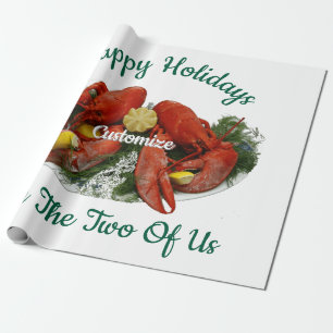 Happy Holidays Lobster Dinner Thunder_Cove Wrapping Paper