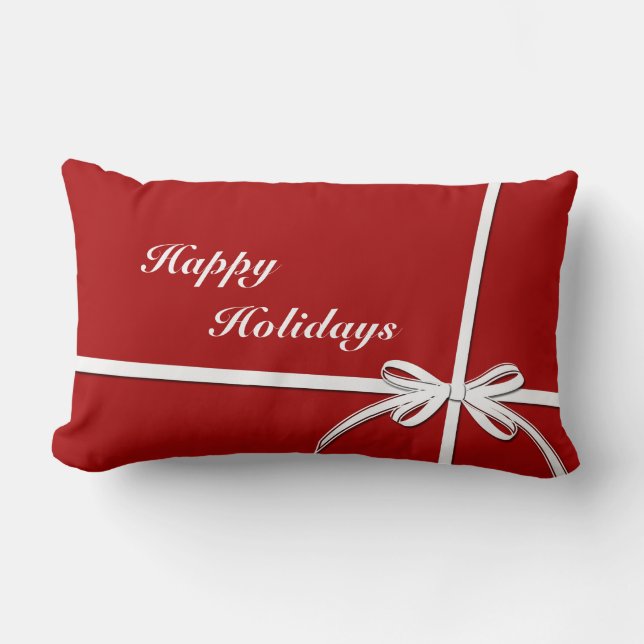 Happy Holidays Lumbar Cushion (Front)