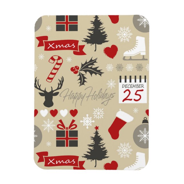Happy Holidays Magnet (Vertical)
