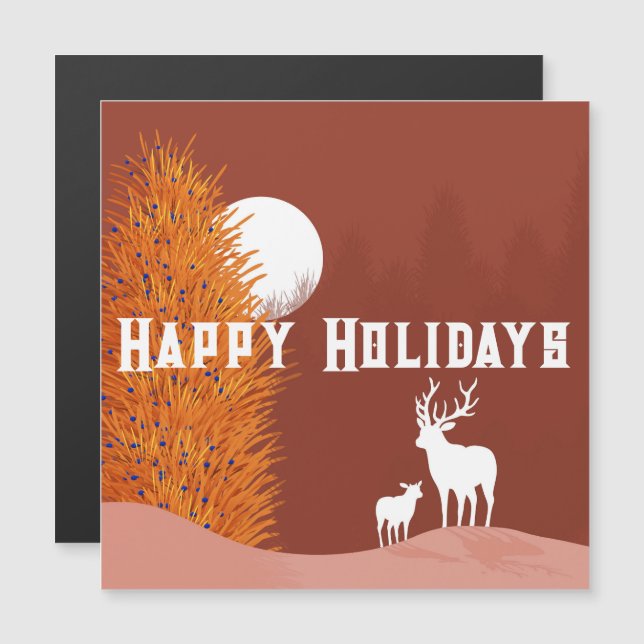 Happy Holidays - Magnetic Card (Front/Back)