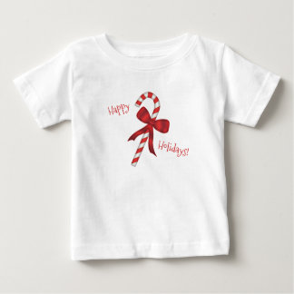 Happy Holidays Merry Christmas Candy Cane  Baby T-Shirt