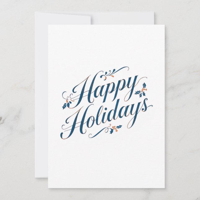 Happy Holidays Merry Christmas Family New Year Holiday Card (Front)