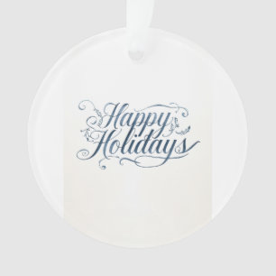 Happy Holidays Merry Christmas Family New Year Ornament