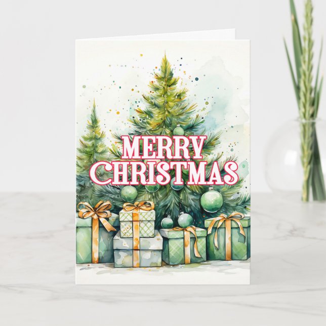 Happy Holidays & Merry Christmas Holiday Card (Front)