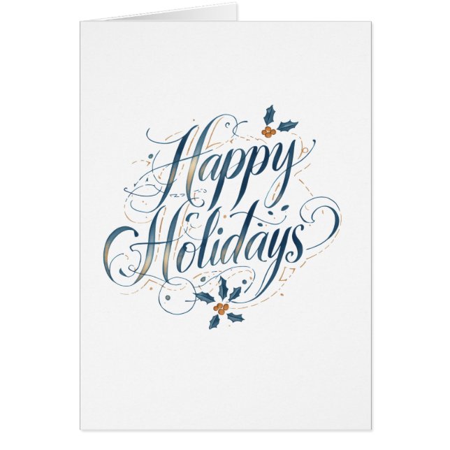 Happy Holidays Merry Christmas New Year Card (Front)