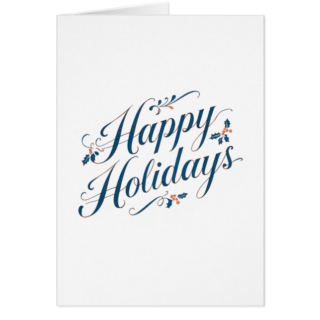 Happy Holidays Merry Christmas New Year Card (Front)