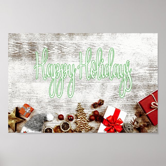 Happy Holidays - Merry Christmas, Seasons Greeting Poster (Front)