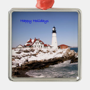 Happy Holidays Metal Ornament