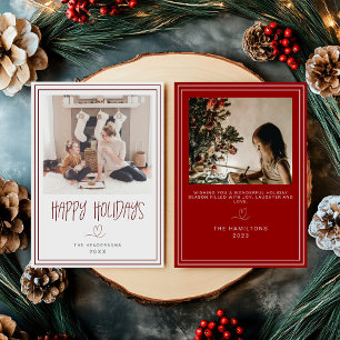 Happy Holidays Minimalist Christmas Card