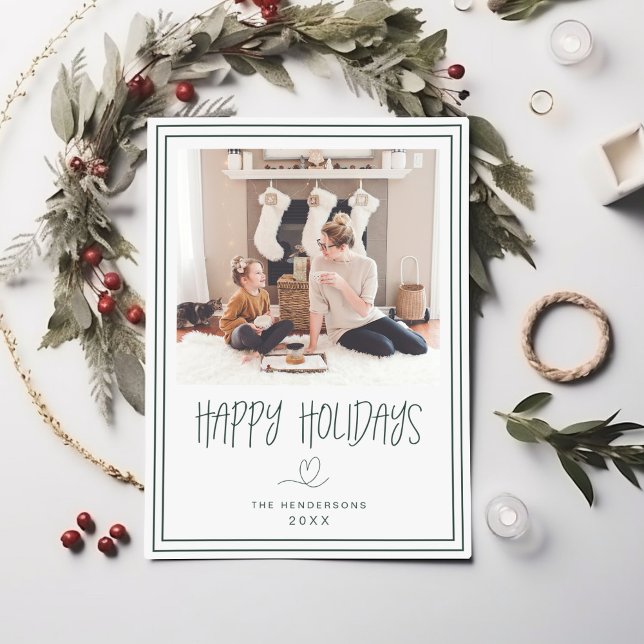 Happy Holidays Minimalist Christmas Card Gold (Creator Uploaded)