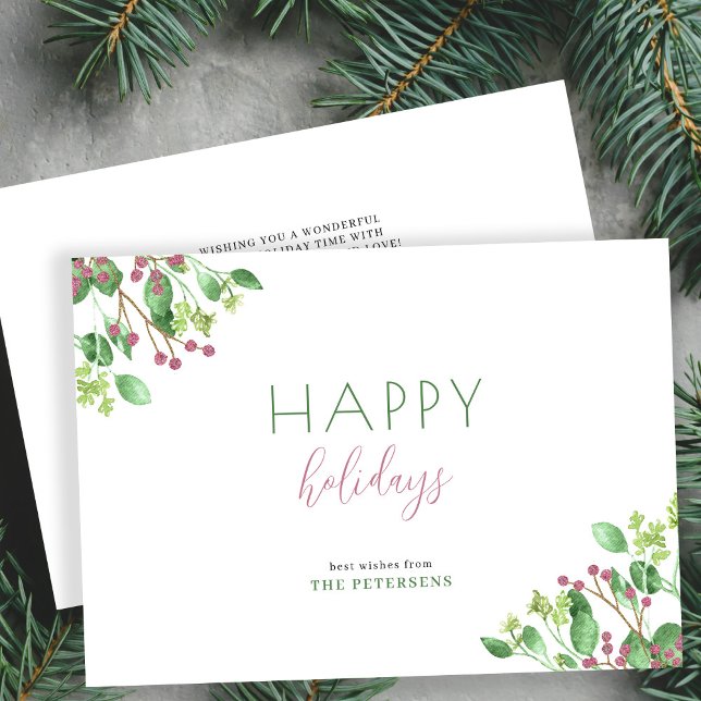 Happy holidays minimalist modern  holiday card (Creator Uploaded)