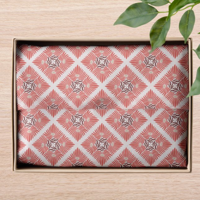 Happy Holidays Modern Bold Red Floral Christmas Tissue Paper (Creator Uploaded)