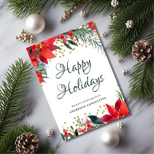 Happy Holidays Modern Business Holiday Card