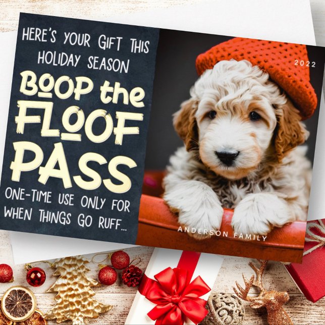 Happy Holidays Modern Funny Pet Custom Photo Foil Holiday Card (Creator Uploaded)