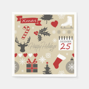 Happy Holidays Napkin