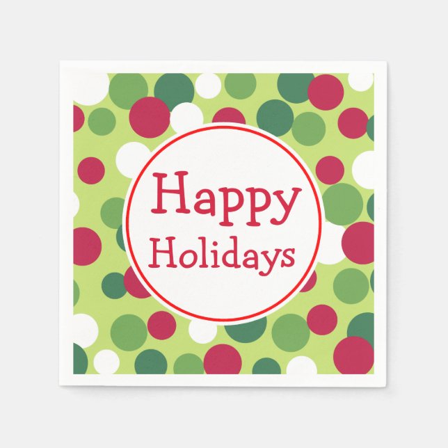Happy Holidays Napkins (Front)