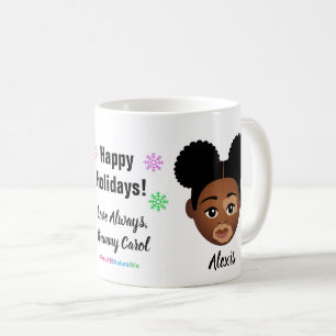 Happy Holidays Natural Hair Coffee Mug