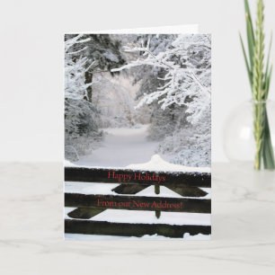Happy Holidays - New Address Christmas Card