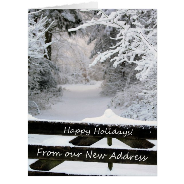 Happy Holidays - New Address Christmas Card (Front)
