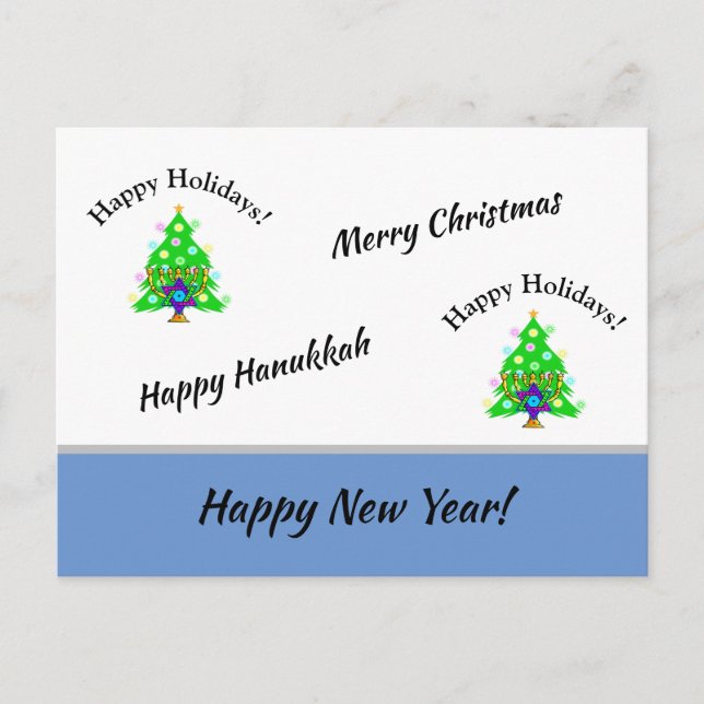 Happy Holidays  New Years Postcard (Front)