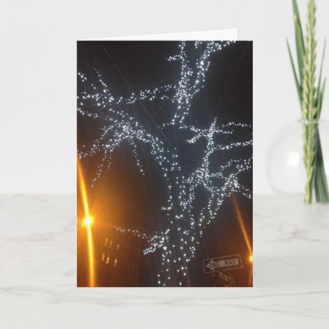 Happy Holidays New York City Christmas Lights NYC Holiday Card (Front)