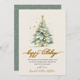 Happy Holidays Non Photo Christmas Tree Cards