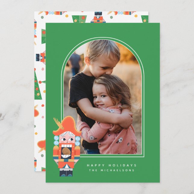 HAPPY HOLIDAYS NUTCRACKER Add Your Photo (Front/Back)