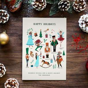 Happy Holidays   Nutcracker   Postcard