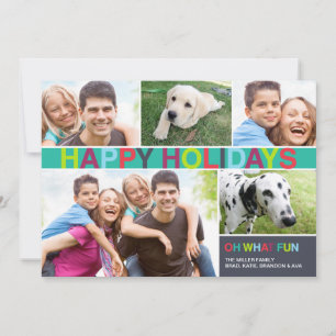 Happy Holidays - Oh What Fun   5x7 Holiday Card