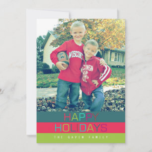 Happy Holidays - Oh what fun 5x7 Holiday Card