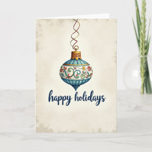 Happy Holidays Ornament Card