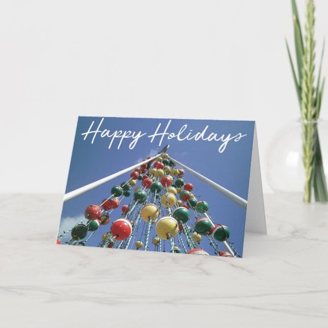 Happy Holidays - Ornament Tree Card (Front)