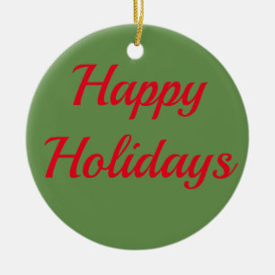 Happy Holidays Ornaments