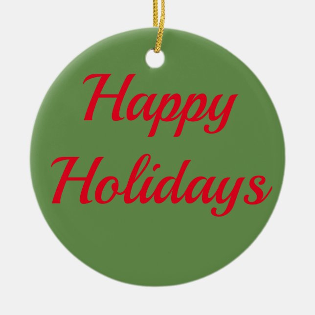 Happy Holidays Ornaments (Front)