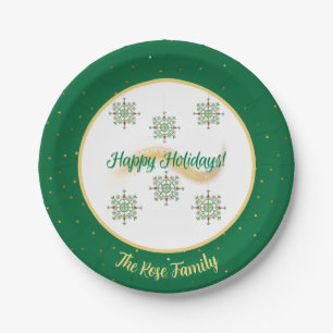 Happy Holidays Paper Plate