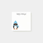 Happy Holidays Penguin with Snowflakes 3 x 3 Post-it Notes