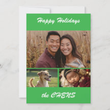 Happy holidays personalised photo card