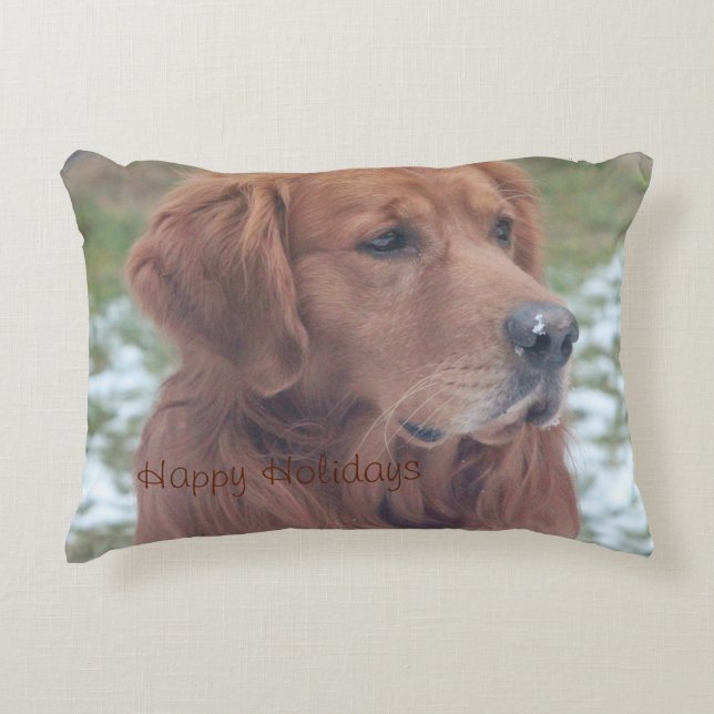 Happy Holidays Pet Pillow (Front)