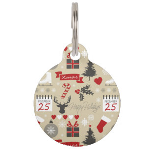 Happy Holidays Pet Tag