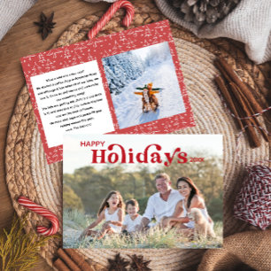 Happy Holidays Photo Card- Red Invitation