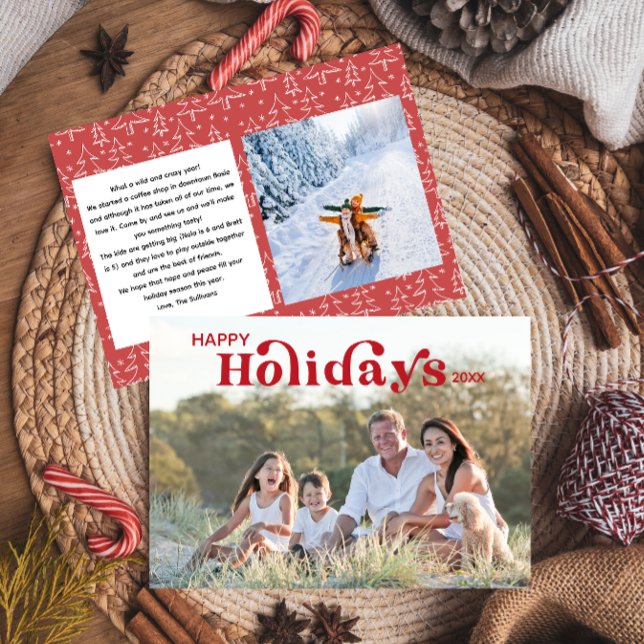 Happy Holidays Photo Card- Red Invitation (Creator Uploaded)
