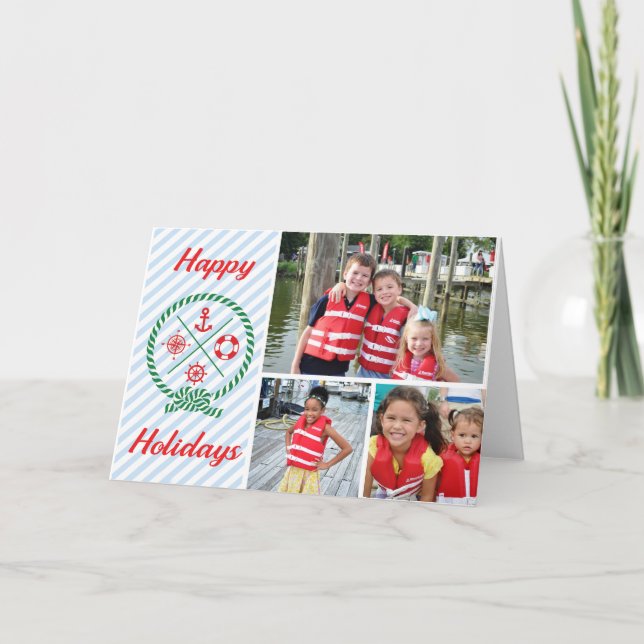 Happy Holidays- Photo Frame Card (Front)