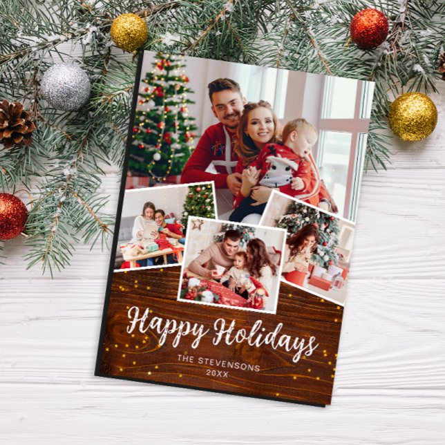 Happy Holidays Photo Magnetic Christmas Card (Creator Uploaded)